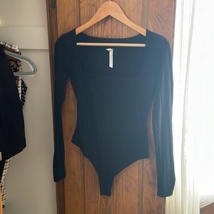 Free people square neck bodysuit. size small